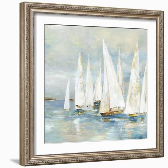 White Sailboats-Allison Pearce-Framed Art Print