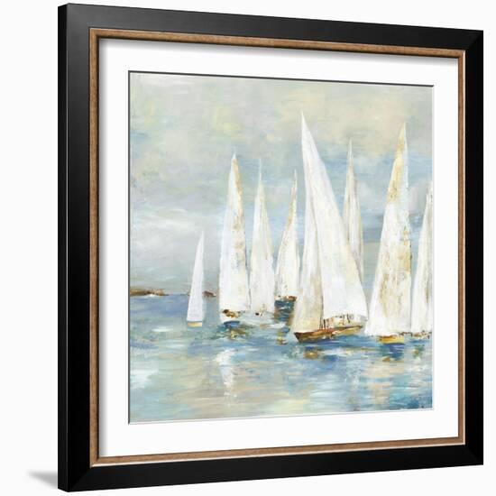 White Sailboats-Allison Pearce-Framed Art Print
