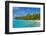 White sand bank in the turquoise waters of the Aitutaki lagoon, Rarotonga and the Cook Islands, Sou-Michael Runkel-Framed Photographic Print