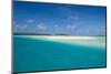 White sand beach and palm fringed beach in Aitutaki lagoon, Rarotonga and the Cook Islands, South P-Michael Runkel-Mounted Photographic Print