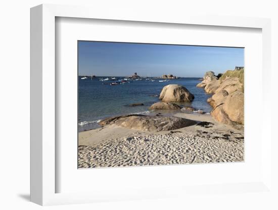 White Sand Beach and Pink Rocks, Cote De Granit Rose-Stuart Black-Framed Photographic Print