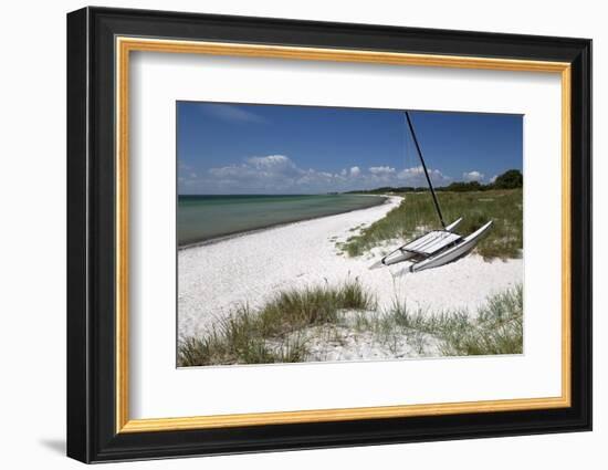 White Sand Beach and Sand Dunes, Skanor Falsterbo, Falsterbo Peninsula, Skane, South Sweden, Sweden-Stuart Black-Framed Photographic Print