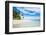 White sand beach and turquoise water, Marine National Park, Tuvalu, South Pacific-Michael Runkel-Framed Photographic Print