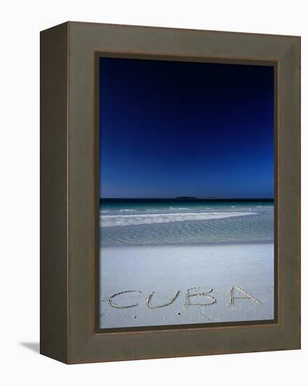 White Sand Beach at Cayo Coco Keys, Ciego De Avila, Cuba-Alfredo Maiquez-Framed Premier Image Canvas