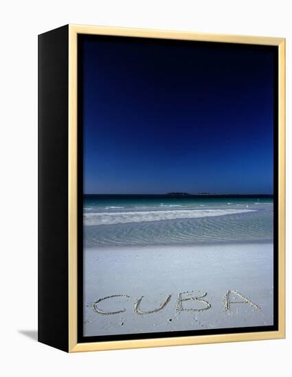 White Sand Beach at Cayo Coco Keys, Ciego De Avila, Cuba-Alfredo Maiquez-Framed Premier Image Canvas