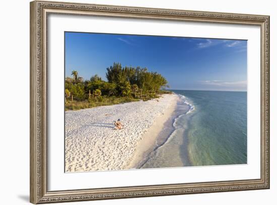 White Sand Beach at Sunset on Sanibel Island, Florida, USA-Chuck Haney-Framed Photographic Print