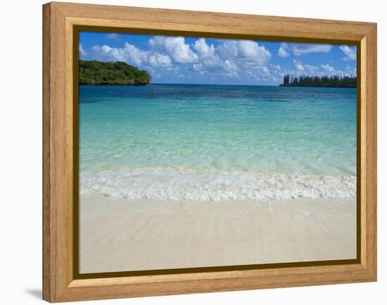 White Sand Beach, Bay de Kanumera, Ile Des Pins, New Caledonia, Melanesia, South Pacific, Pacific-Michael Runkel-Framed Premier Image Canvas