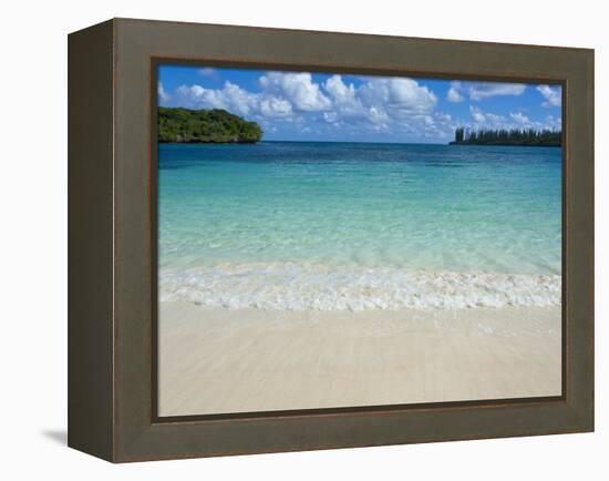 White Sand Beach, Bay de Kanumera, Ile Des Pins, New Caledonia, Melanesia, South Pacific, Pacific-Michael Runkel-Framed Premier Image Canvas