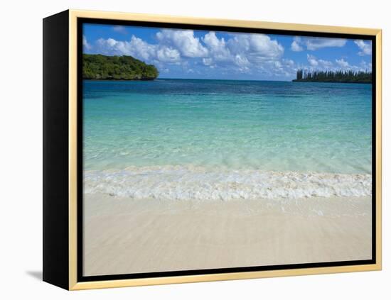 White Sand Beach, Bay de Kanumera, Ile Des Pins, New Caledonia, Melanesia, South Pacific, Pacific-Michael Runkel-Framed Premier Image Canvas