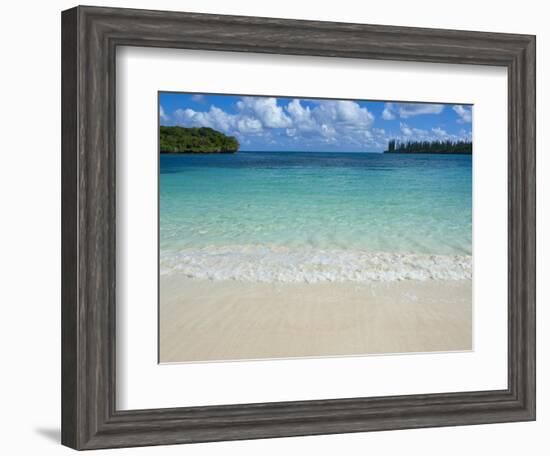 White Sand Beach, Bay de Kanumera, Ile Des Pins, New Caledonia, Melanesia, South Pacific, Pacific-Michael Runkel-Framed Photographic Print