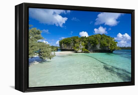 White Sand Beach, Bay De Kanumera, Ile Des Pins, New Caledonia, Melanesia, South Pacific-Michael Runkel-Framed Premier Image Canvas