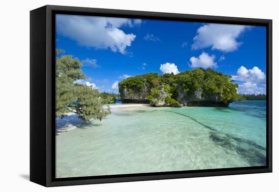 White Sand Beach, Bay De Kanumera, Ile Des Pins, New Caledonia, Melanesia, South Pacific-Michael Runkel-Framed Premier Image Canvas