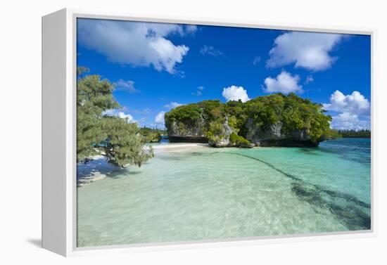 White Sand Beach, Bay De Kanumera, Ile Des Pins, New Caledonia, Melanesia, South Pacific-Michael Runkel-Framed Premier Image Canvas