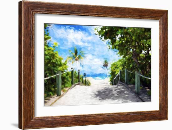 White Sand Beach - In the Style of Oil Painting-Philippe Hugonnard-Framed Giclee Print