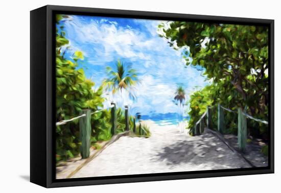 White Sand Beach - In the Style of Oil Painting-Philippe Hugonnard-Framed Premier Image Canvas
