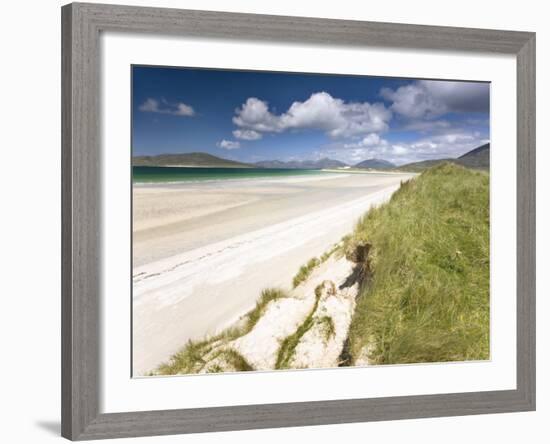 White Sand Beach of Seilebost, Isle of Harris, Outer Hebrides, Scotland, UK-Lee Frost-Framed Photographic Print