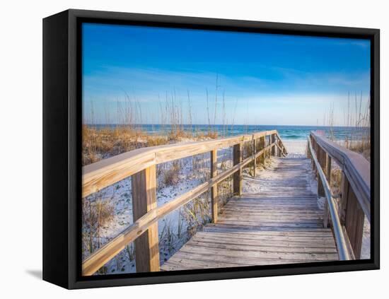 White Sand Beach Pensacola Boardwalk-Joshua Whitcomb-Framed Premier Image Canvas