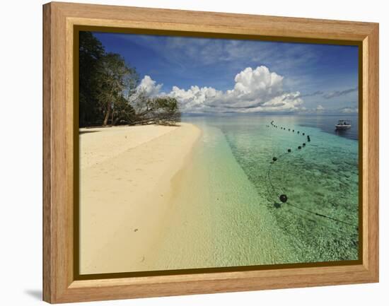 White Sand Beach, Semporna Archipelago, Sipadan, Malaysia-Anthony Asael-Framed Premier Image Canvas