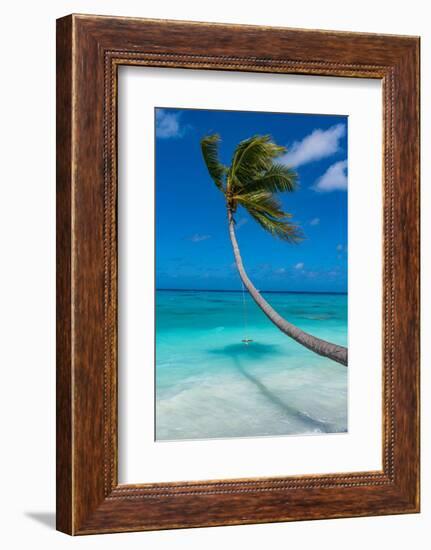 White sand PK-9 beach, Fakarava, Tuamotu archipelago, French Polynesia-Michael Runkel-Framed Photographic Print