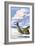 White Sands National Monument, New Mexico - Roadrunner-Lantern Press-Framed Premium Giclee Print