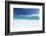 White sandy beach lagoon and island, The Maldives, Indian Ocean, Asia-Sakis Papadopoulos-Framed Photographic Print