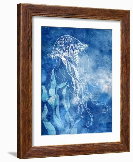 White Sea Creatures 1-Kimberly Allen-Framed Art Print