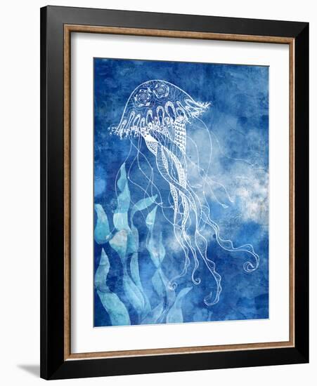 White Sea Creatures 1-Kimberly Allen-Framed Art Print