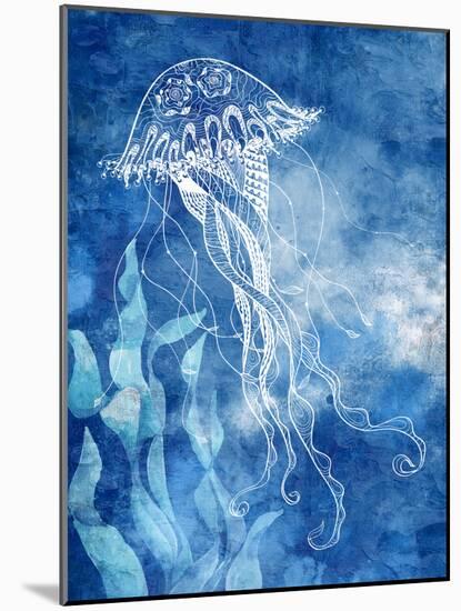 White Sea Creatures 1-Kimberly Allen-Mounted Art Print