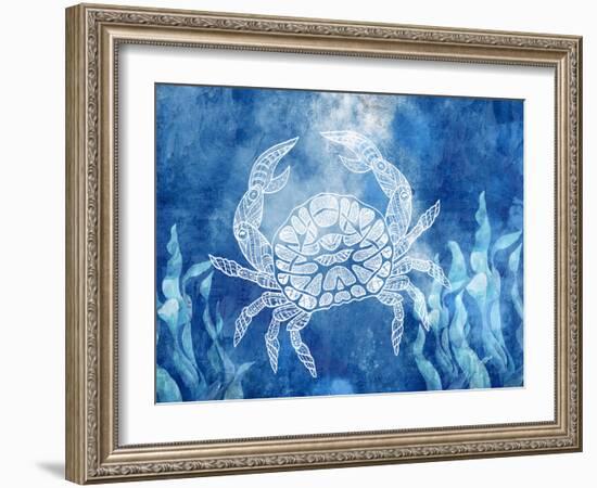 White Sea Creatures 3-Kimberly Allen-Framed Art Print
