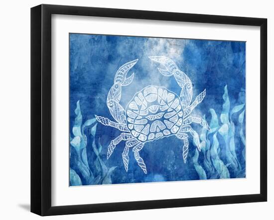 White Sea Creatures 3-Kimberly Allen-Framed Art Print