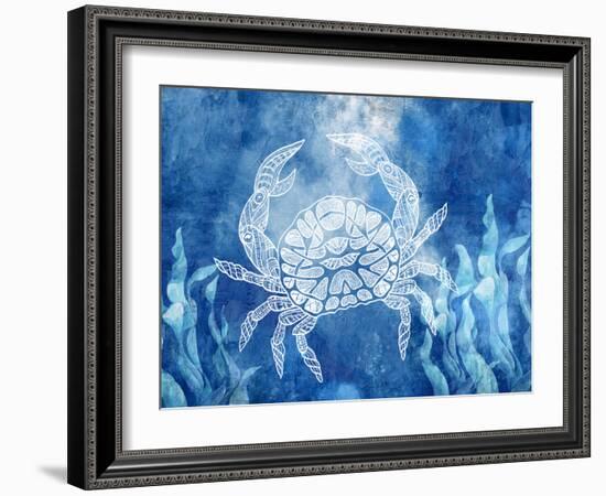 White Sea Creatures 3-Kimberly Allen-Framed Art Print