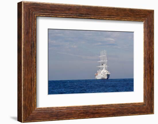 White Ship On The Ocean, 2018-null-Framed Photographic Print