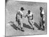 White Sox Player Nellie Fox at Home Plate, Shaking Hands with Minnie Minoso During Game-Francis Miller-Mounted Premium Photographic Print