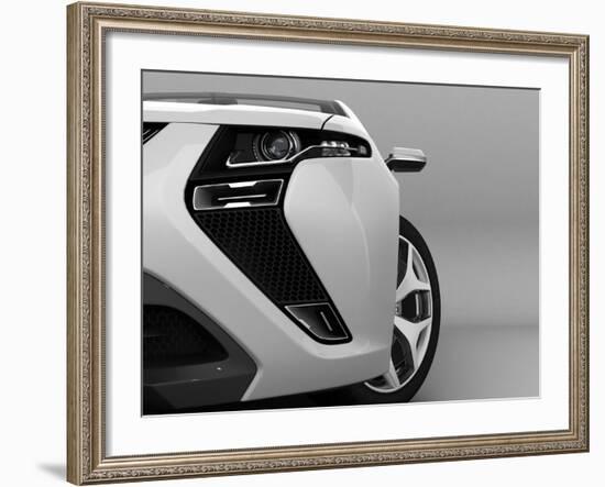 White Sport Car-ArchMan-Framed Photographic Print