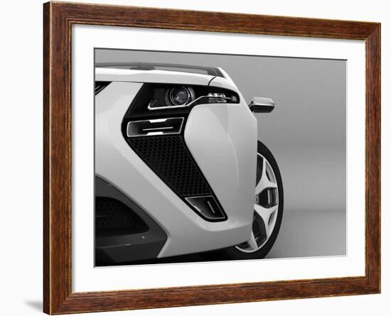 White Sport Car-ArchMan-Framed Photographic Print