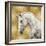 White Stallion on Gold-Martin Rose-Framed Art Print