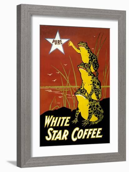 White Star Coffee-U.S. Printing Co-Framed Art Print