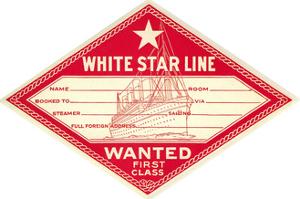 White Star Line Luggage Tag