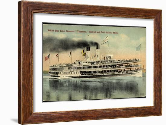 White Star Line, Steamer Tashmoo, Detroit, Port Huron-null-Framed Giclee Print