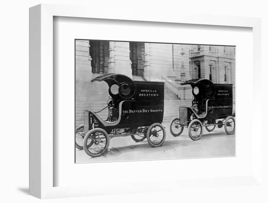 White Steam Trucks-null-Framed Photographic Print