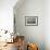 White Stork (Ciconia Ciconia) in Flight over City Buildings. Marakesh, Morocco, March-Ernie Janes-Framed Photographic Print displayed on a wall