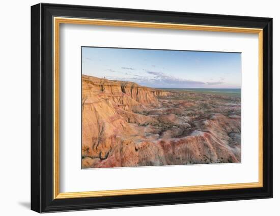 White Stupa in the morning light, Ulziit, Middle Gobi province, Mongolia, Central Asia, Asia-Francesco Vaninetti-Framed Photographic Print