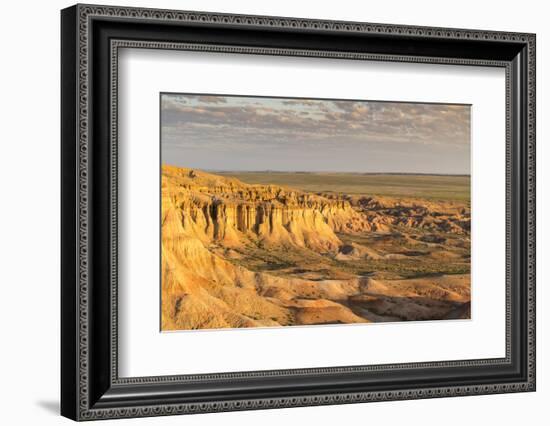 White Stupa in the morning light, Ulziit, Middle Gobi province, Mongolia, Central Asia, Asia-Francesco Vaninetti-Framed Photographic Print