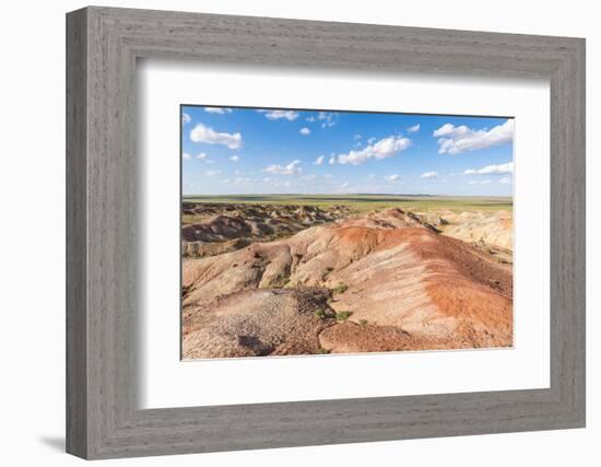 White Stupa sedimentary rock formations, Ulziit, Middle Gobi province, Mongolia, Central Asia, Asia-Francesco Vaninetti-Framed Photographic Print