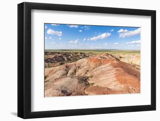 White Stupa sedimentary rock formations, Ulziit, Middle Gobi province, Mongolia, Central Asia, Asia-Francesco Vaninetti-Framed Photographic Print