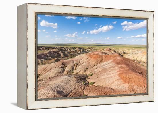 White Stupa sedimentary rock formations, Ulziit, Middle Gobi province, Mongolia, Central Asia, Asia-Francesco Vaninetti-Framed Premier Image Canvas