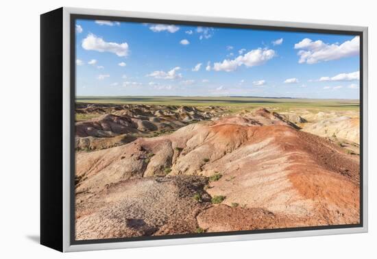 White Stupa sedimentary rock formations, Ulziit, Middle Gobi province, Mongolia, Central Asia, Asia-Francesco Vaninetti-Framed Premier Image Canvas