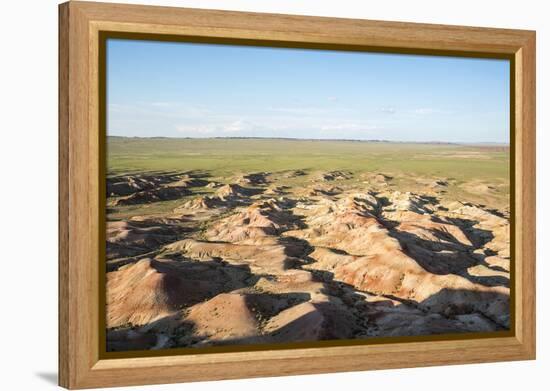 White Stupa sedimentary rock formations, Ulziit, Middle Gobi province, Mongolia, Central Asia, Asia-Francesco Vaninetti-Framed Premier Image Canvas