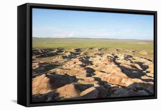 White Stupa sedimentary rock formations, Ulziit, Middle Gobi province, Mongolia, Central Asia, Asia-Francesco Vaninetti-Framed Premier Image Canvas