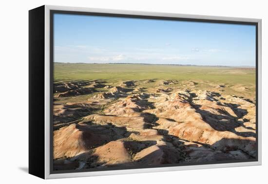 White Stupa sedimentary rock formations, Ulziit, Middle Gobi province, Mongolia, Central Asia, Asia-Francesco Vaninetti-Framed Premier Image Canvas